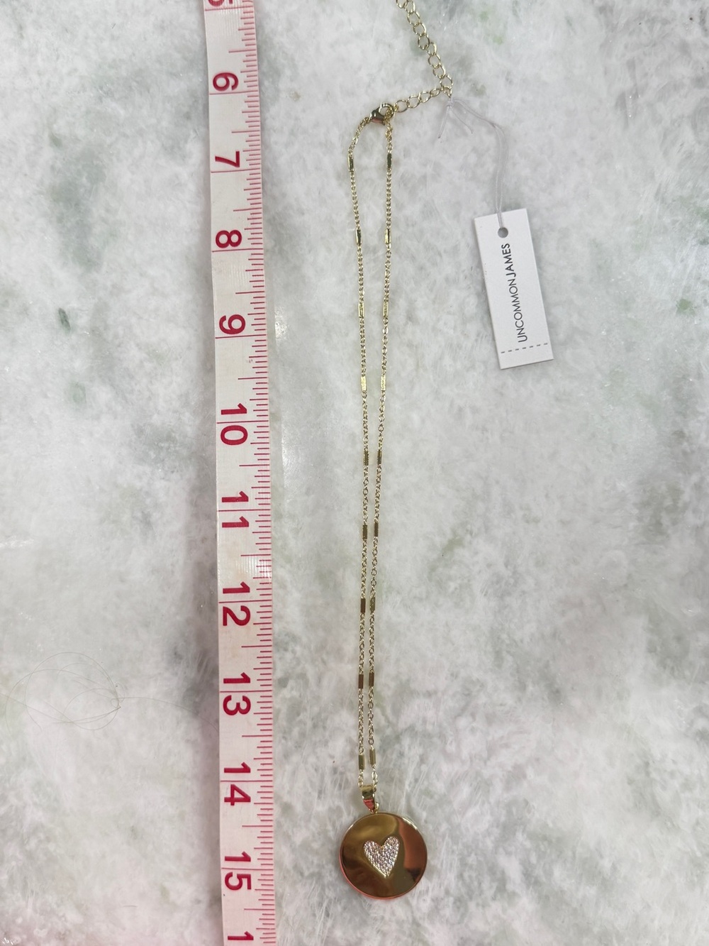 NWT- UNCOMMON JAMES Gold Heart Pendant Necklace